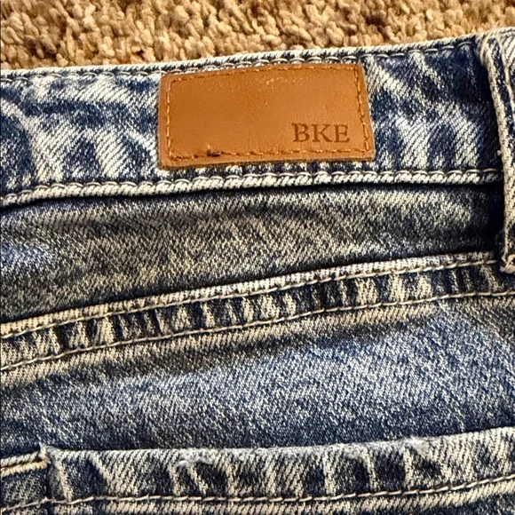 BKE Light Blue Distressed Flare Jeans - Picture 5 of 7